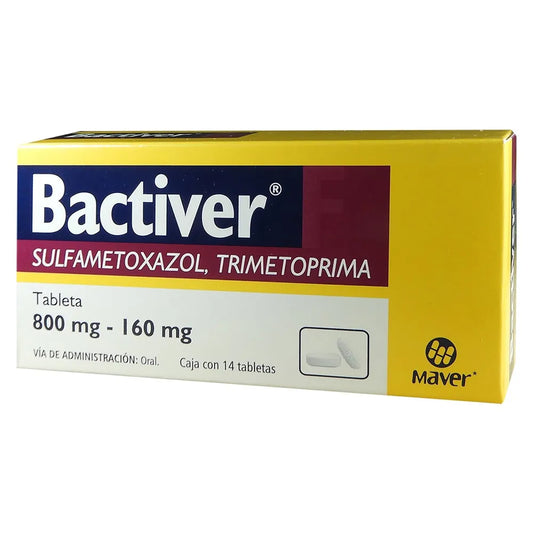 Bactiver® F, Sulfametoxazol 800 mg, Trimetoprima 160 mg 14 Tabletas | Maver®