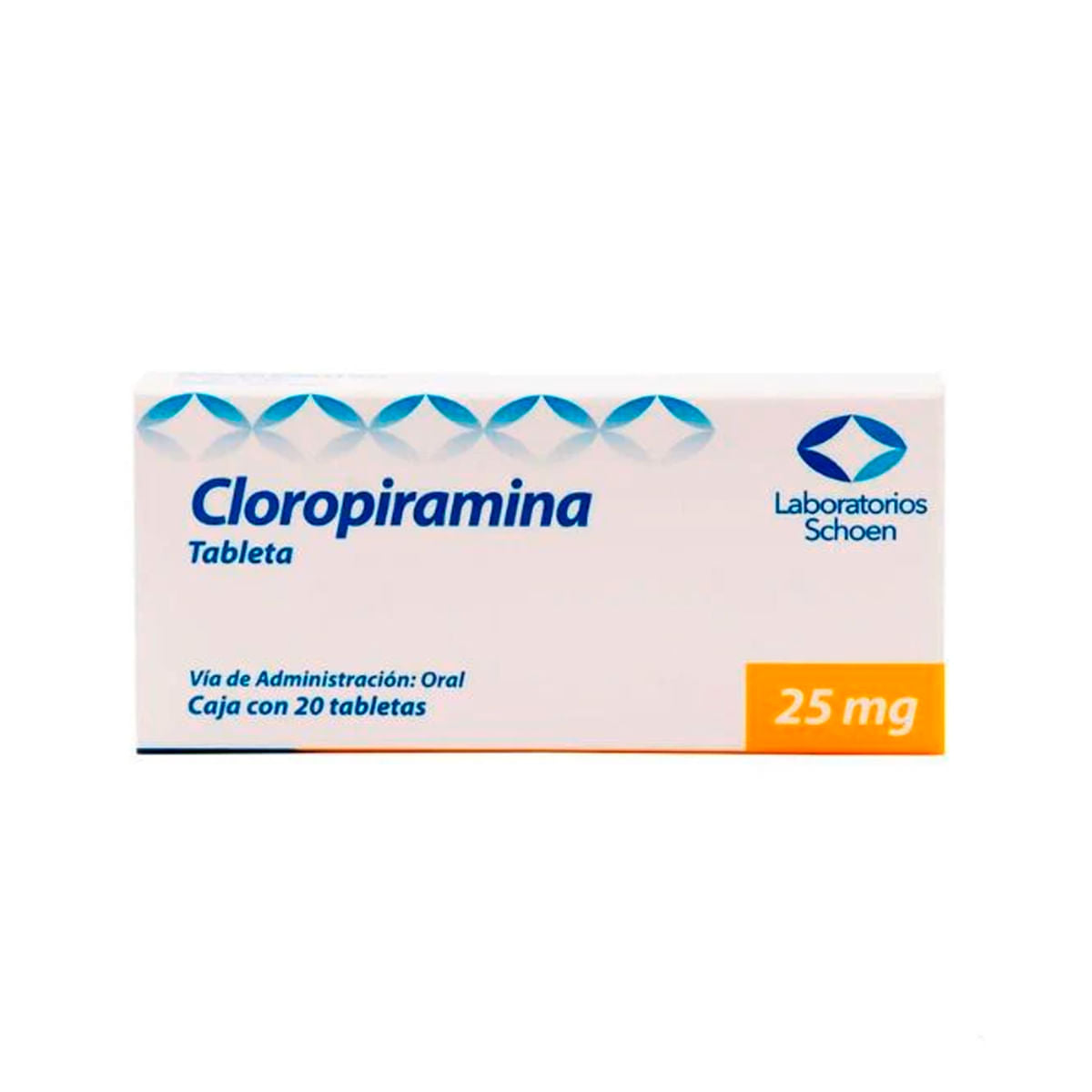 Cloropiramina 25 mg 20 Tabletas
