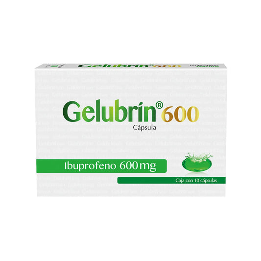 Gelubrin, Ibuprofeno 600 mg 10 Cápsulas