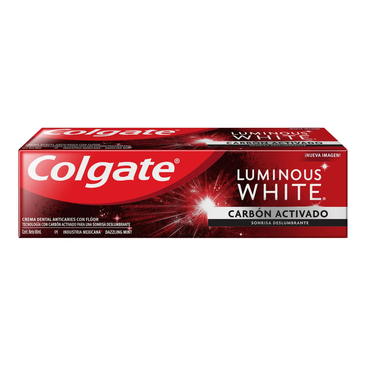 Crema Dental Colgate Luminous White Carbón Activado 66 mL