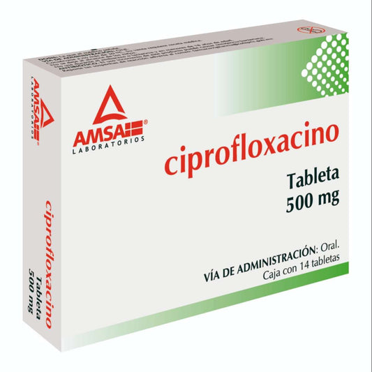 Ciprofloxacino 500 mg 14 Tabletas | Amsa®