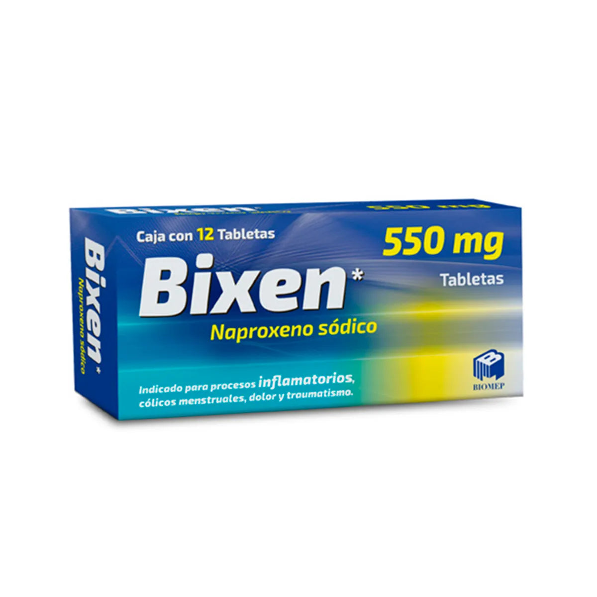 Bixen, Naproxeno Sódico 550 mg 12 Tabletas | Biomep®
