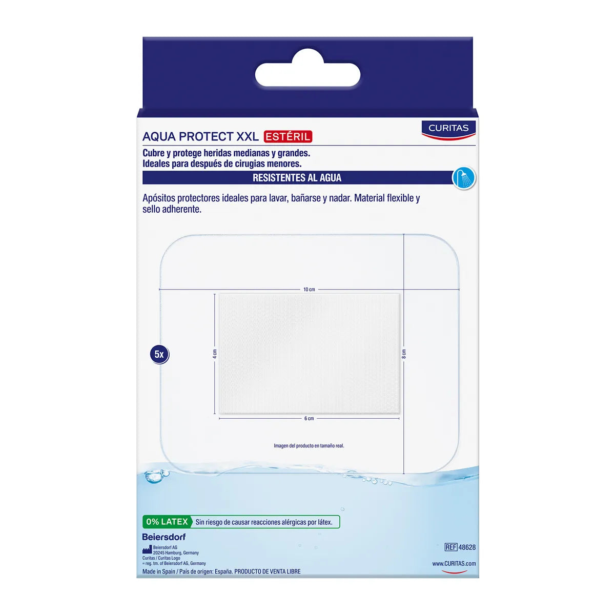 Apósitos Estériles Curitas Aqua Protect XXL 8 x 10 cm 5 Unidades