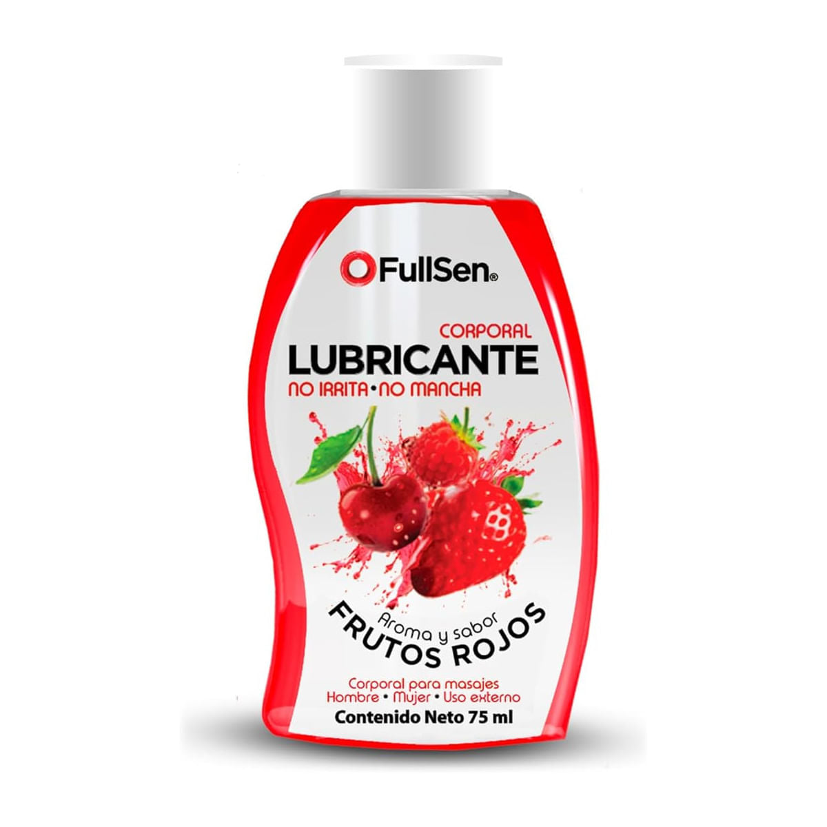 Lubricante Corporal FullSen Aroma y Sabor Frutos Rojos 75 ml