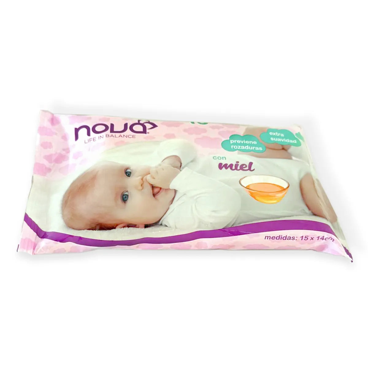 Toallita Húmeda Para Bebé Con Miel, Nova 48 Piezas