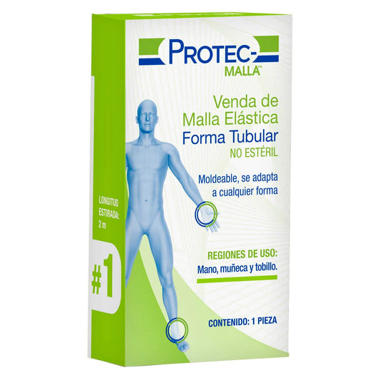 Protec-Malla Venda Malla Elástica Tubular 2 mts 1 Pieza