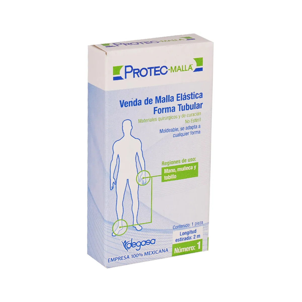 Protec-Malla Venda Malla Elástica Tubular 2 mts 1 Pieza