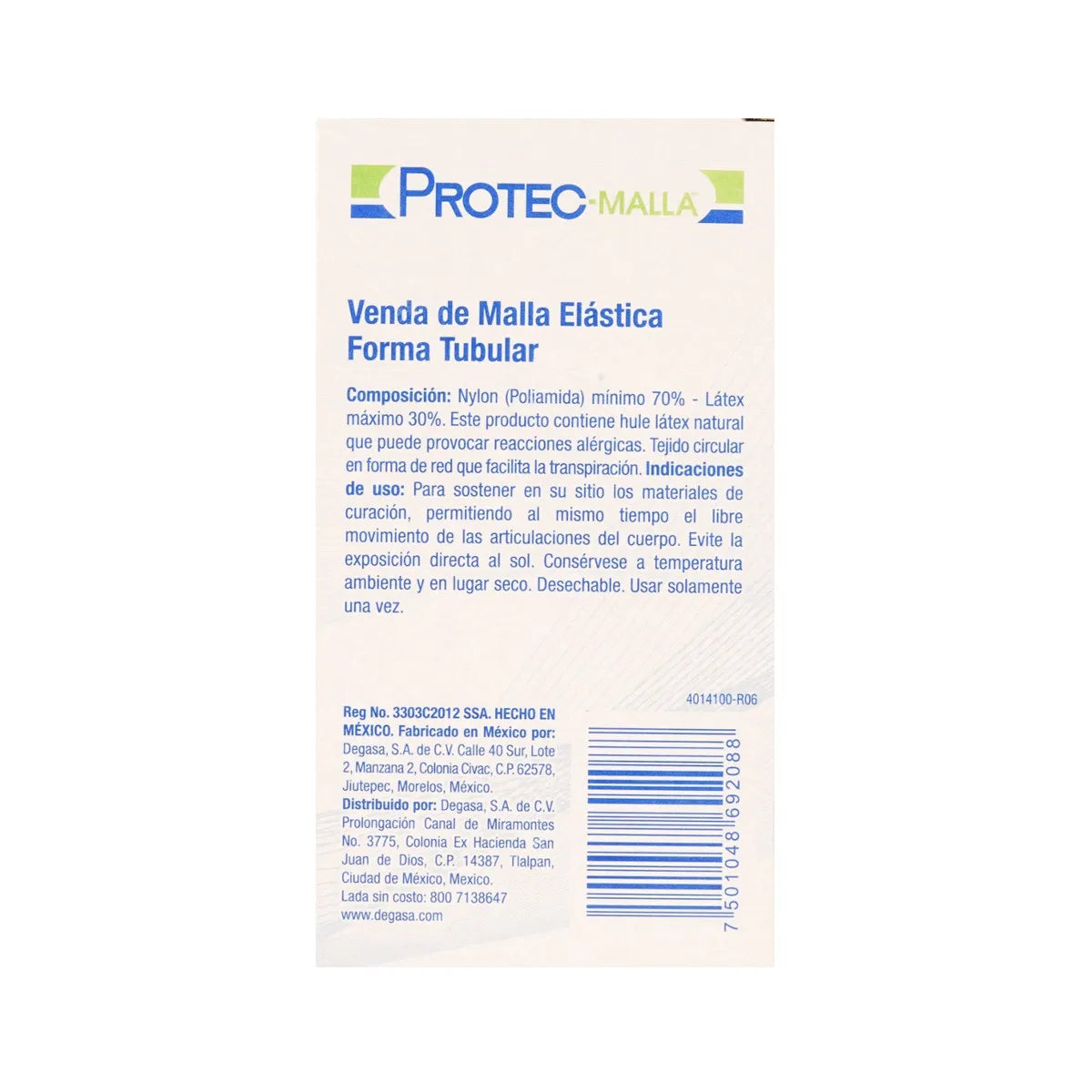 Protec-Malla Venda Malla Elástica Tubular 2 mts 1 Pieza