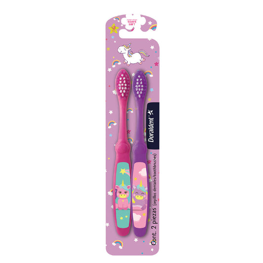 Cepillo Dental Doraldent Infantil Niña 2 Piezas