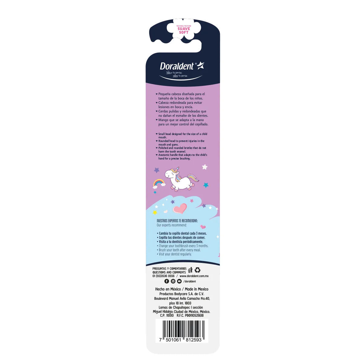 Cepillo Dental Doraldent Infantil Niña 2 Piezas