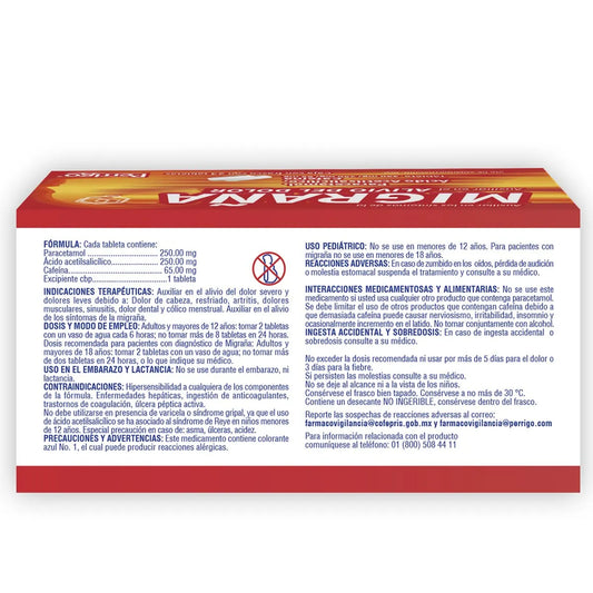 Paracetamol, Ácido Acetilsalicílico, Cafeína 24 Tabletas | Quifa®