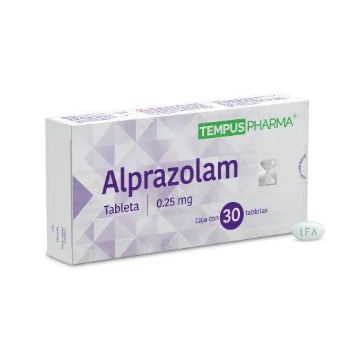 Alprazolam 0.25 mg 30 Tabletas | Tempus Pharma®