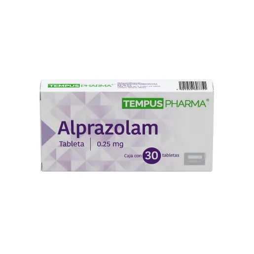 Alprazolam 0.25 mg 30 Tabletas | Tempus Pharma®