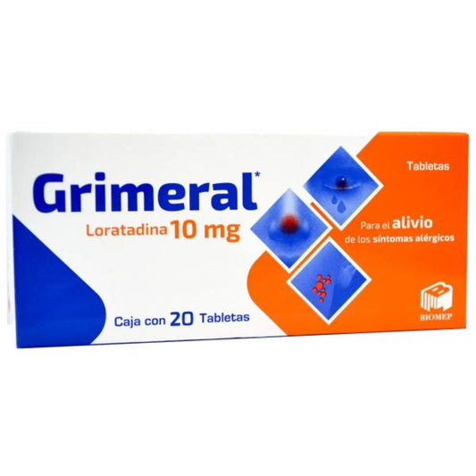 Grimeral 10 mg 20 Tabletas | Biomep®