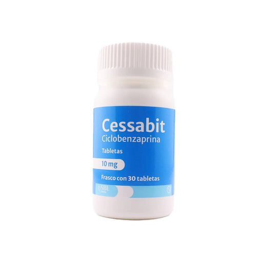 Cessabit, Ciclobenzaprina 10 mg 30 Tabletas