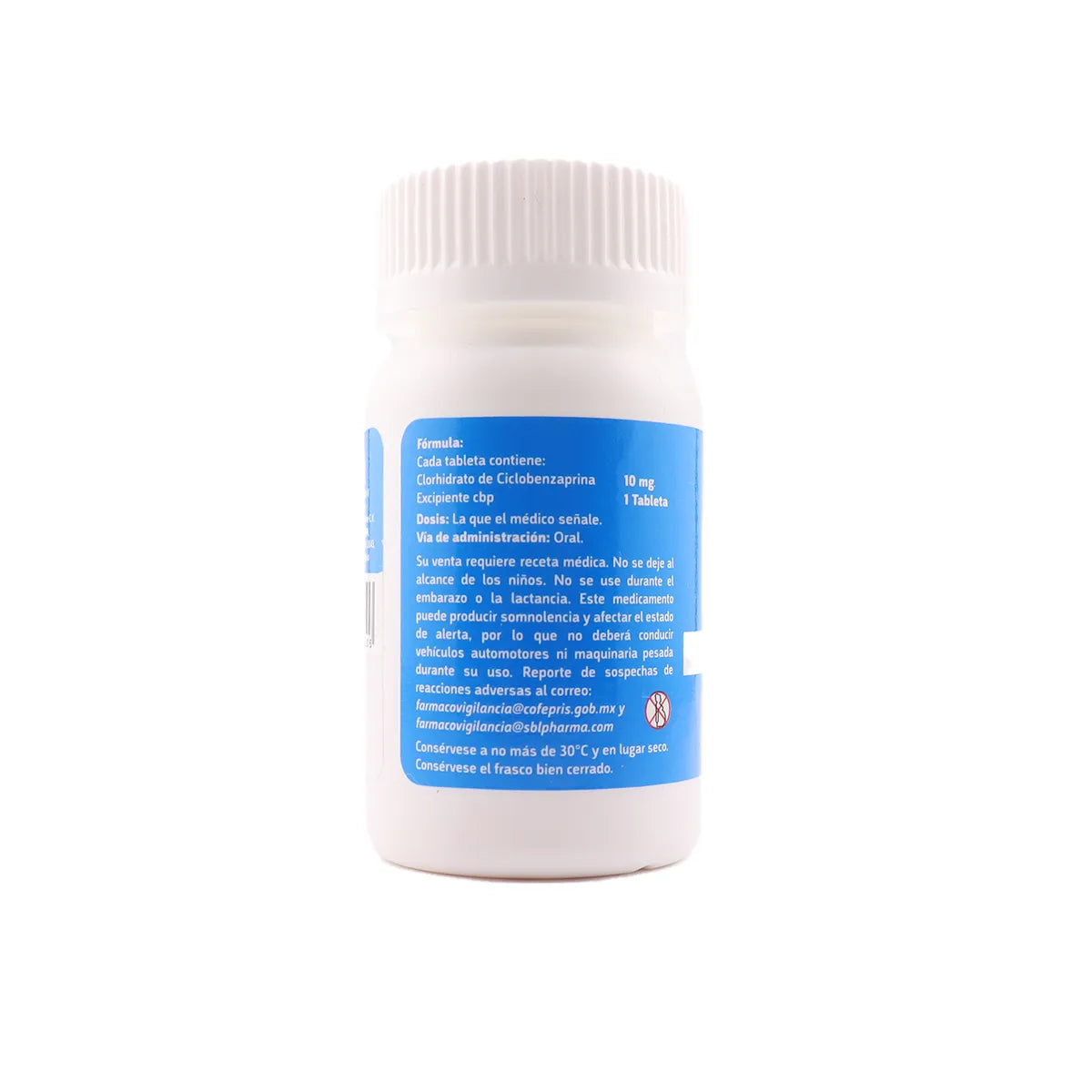Cessabit, Ciclobenzaprina 10 mg 30 Tabletas