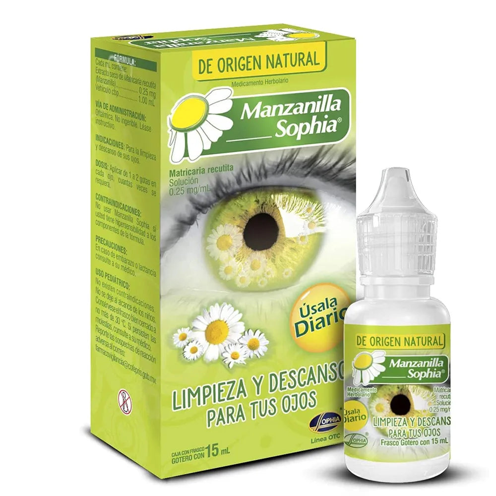Manzanilla 0.25 mg/mL 15 mL Solución Oftálmica | Sophia®