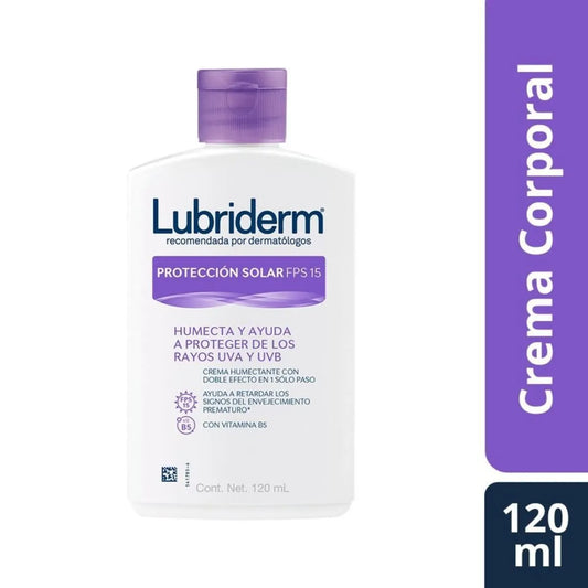 Crema Humectante Corporal Lubriderm Protección Solar FPS 15 120 ml