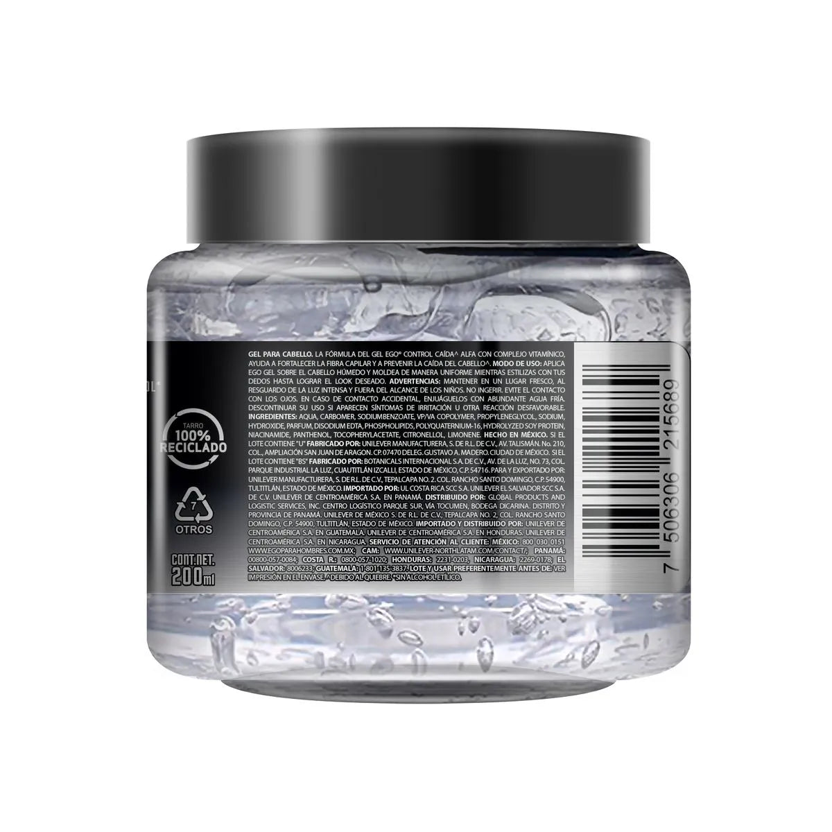 Gel para Cabello eGo Control Caída y Fijación Alta 200ml