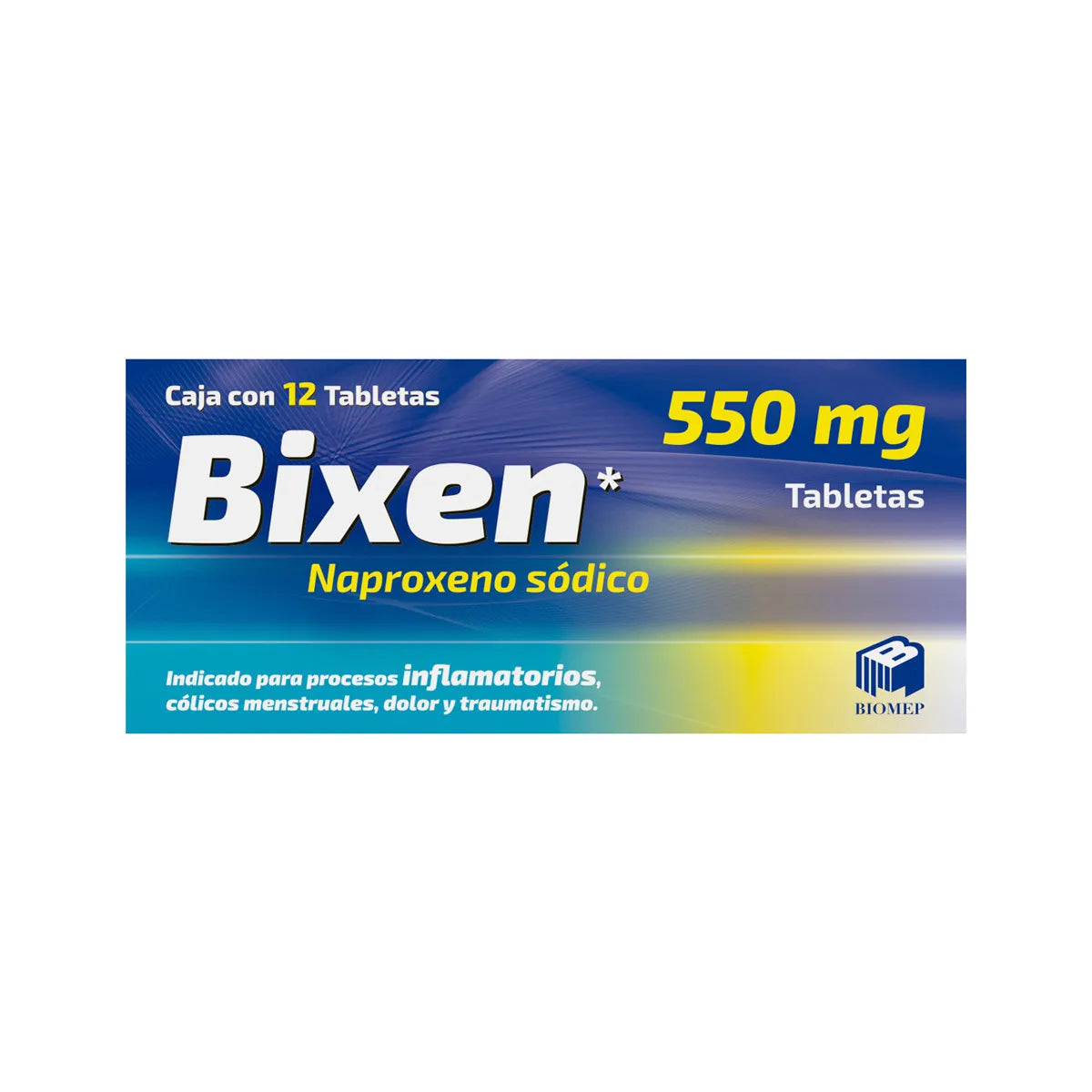 Bixen, Naproxeno Sódico 550 mg 12 Tabletas | Biomep®