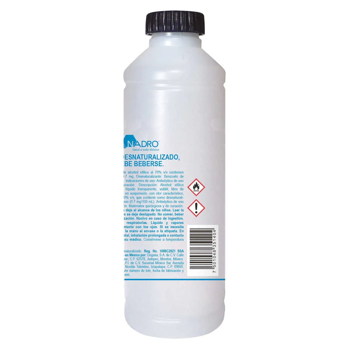 Alcohol Etílico Desnaturalizado Nadro 70° GL 250 mL