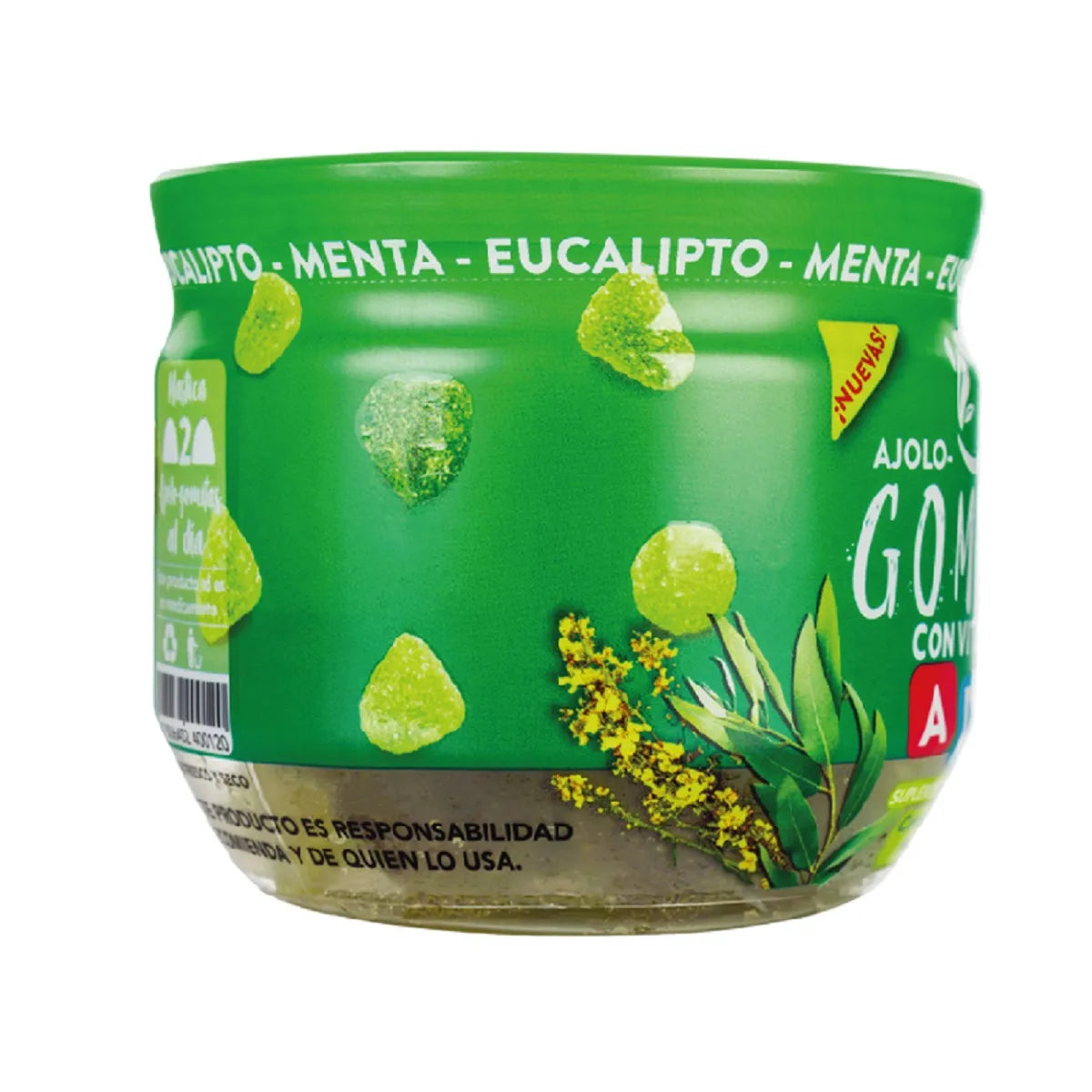 Gomitas Ajolotius Vitaminas A, D3 y C Menta Eucalipto 148 g