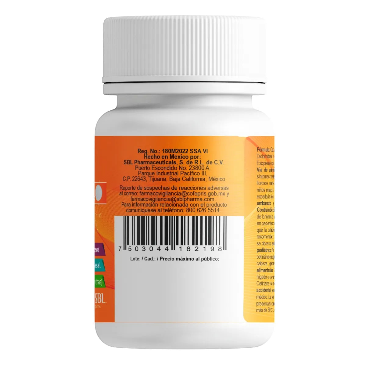 Tradaxin®, Cetirizina 10 mg 30 Tabletas