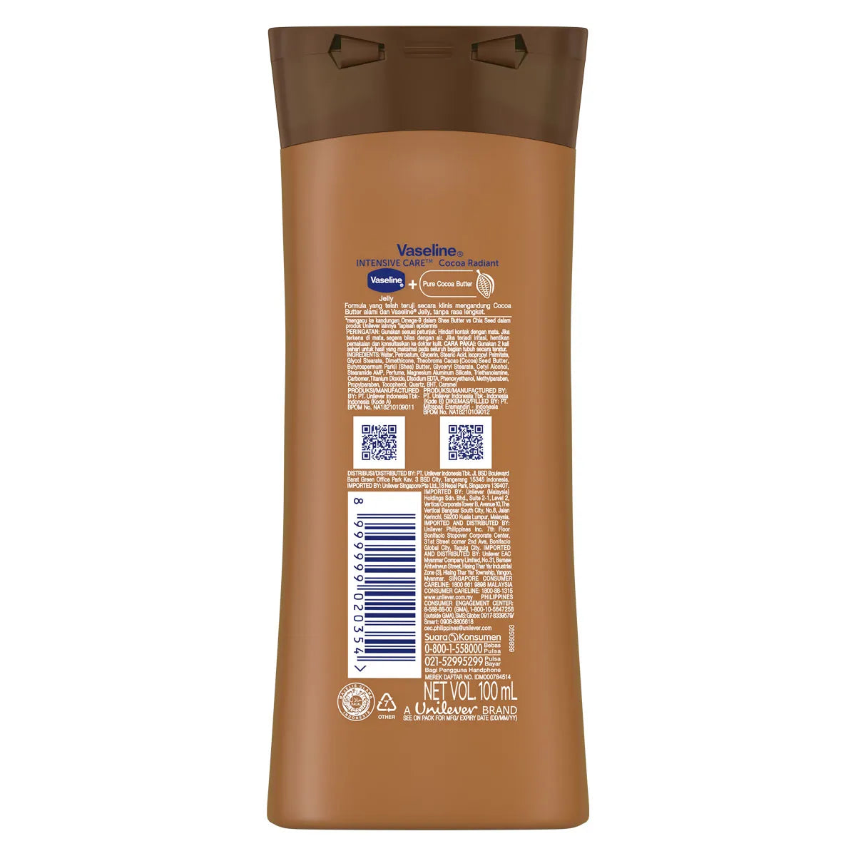 Crema Corporal Cocoa Radiant 100 ml | Vaseline®