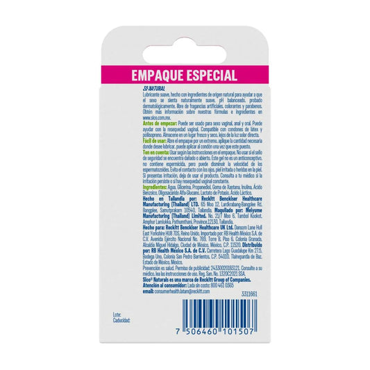 Lubricante Íntimo Sico Naturals Sachets 3 Sobres