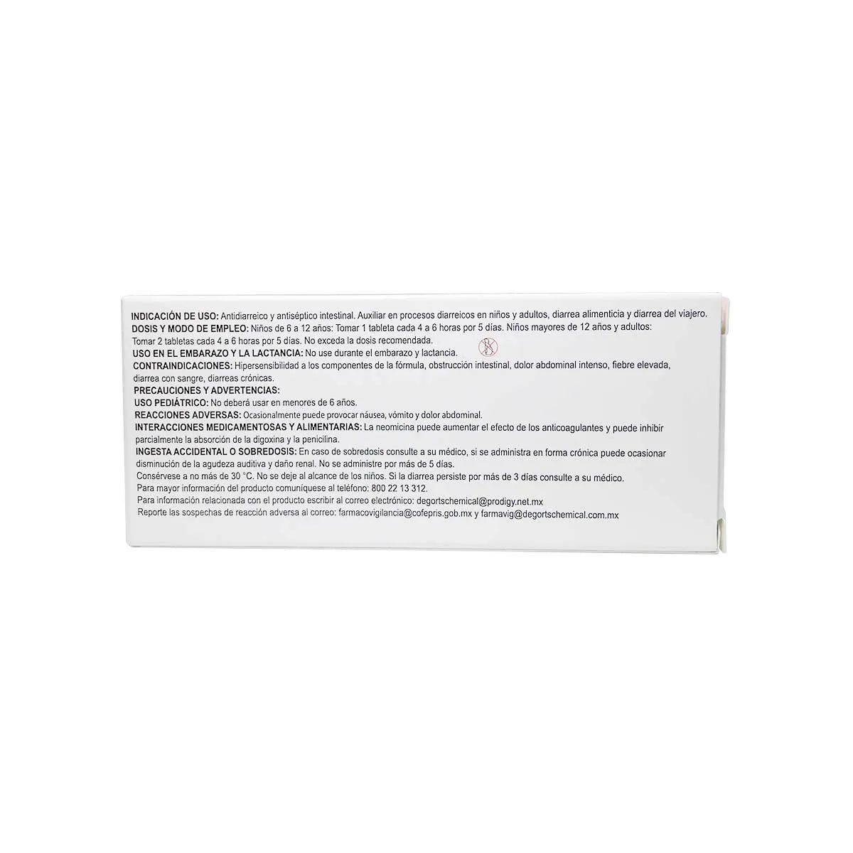 Neokap LF, Neomicina, Caolín, Pectina 20 Tabletas | Degorts Chemical®
