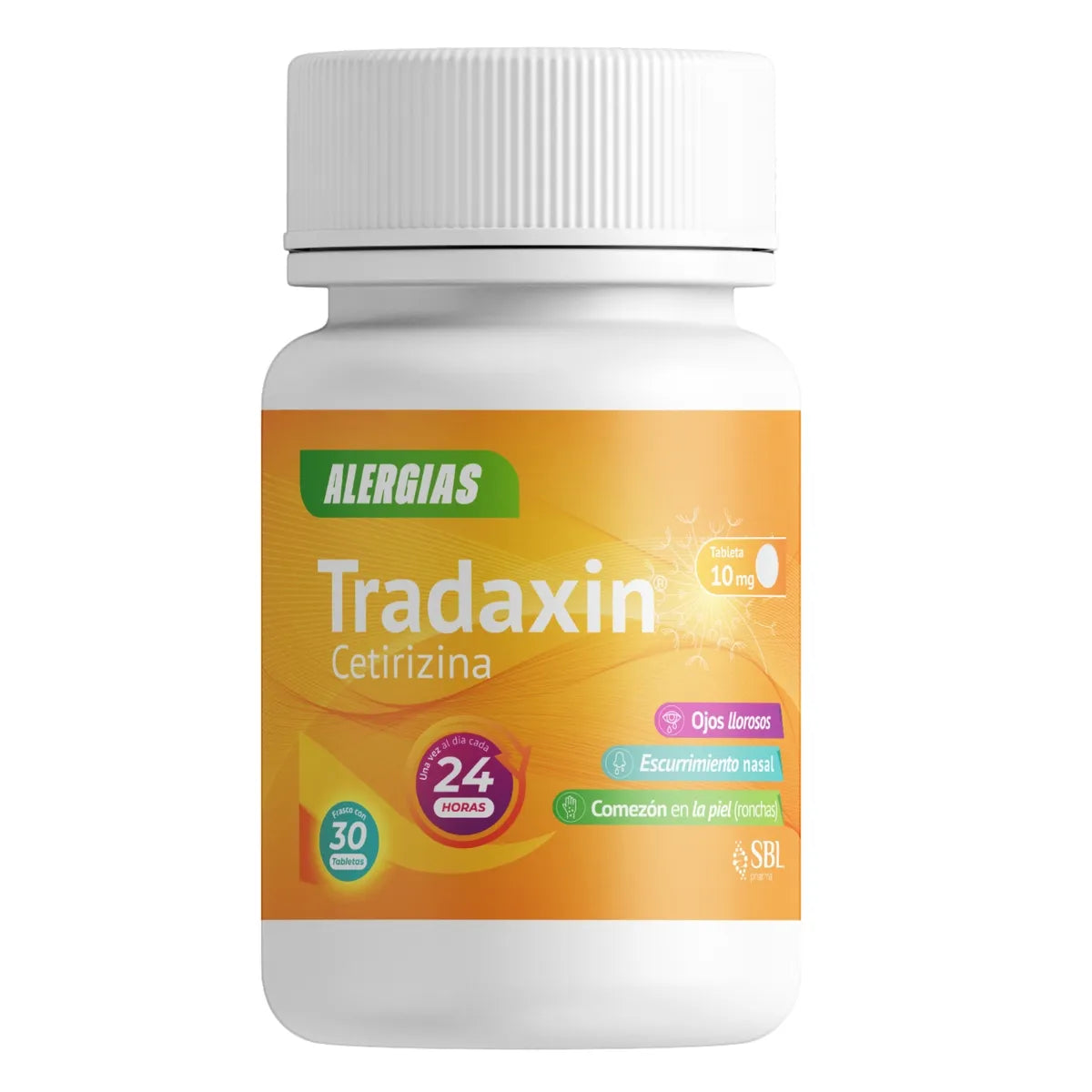 Tradaxin®, Cetirizina 10 mg 30 Tabletas
