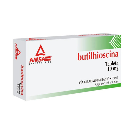 Butilhioscina 10 mg 10 Tabletas | AMSA®