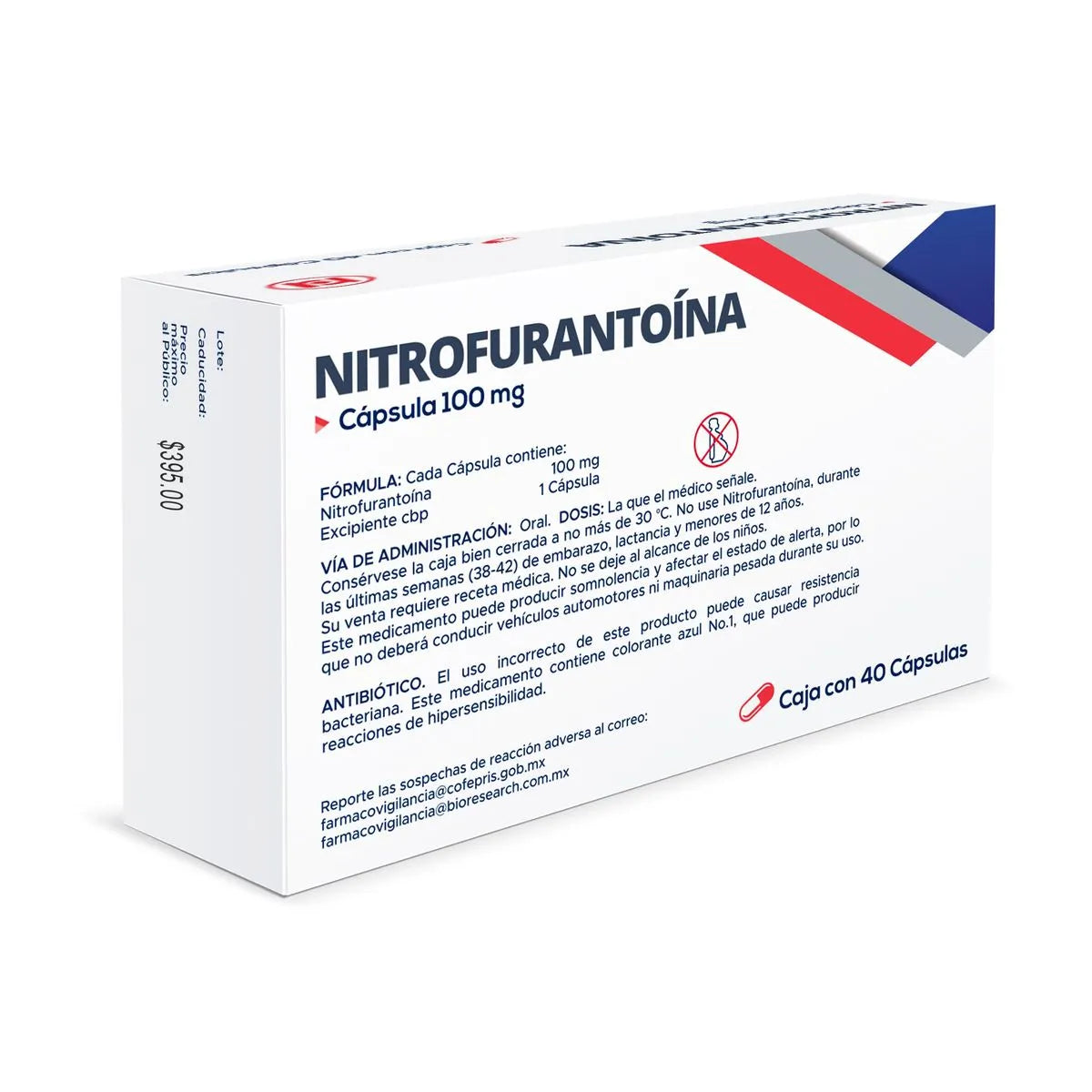 Nitrofurantoína 100 mg 40 Cápsulas | Bioresearch®