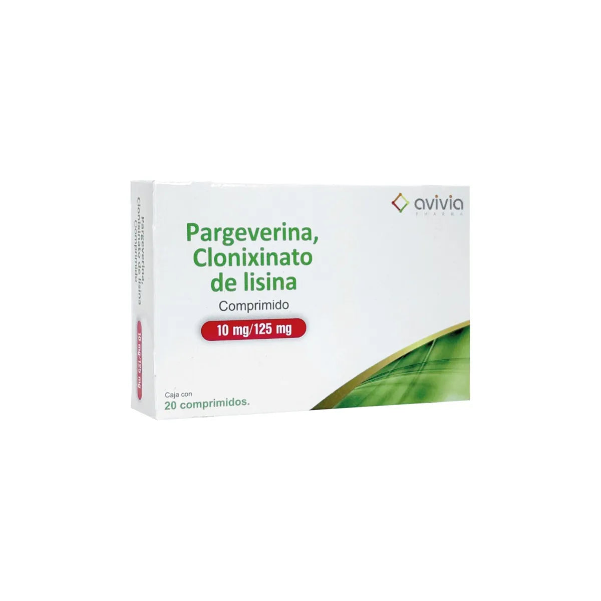 Pargeverina, Clonixinato de Lisina 10 mg / 125 mg 20 Comprimidos | Avivia®