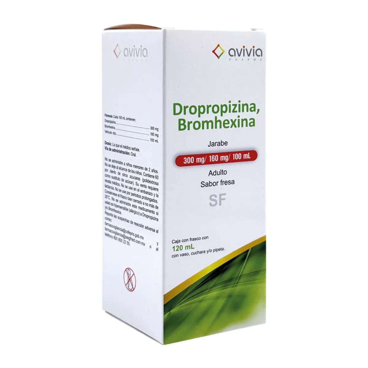 Dropropizina 300 mg, Bromhexina 160 mg Jarabe 100 ml | Avivia®