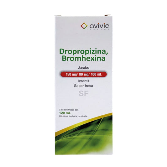 Dropropizina 150 mg, Bromhexina 80 mg Jarabe Infantil 100 ml | Avivia®