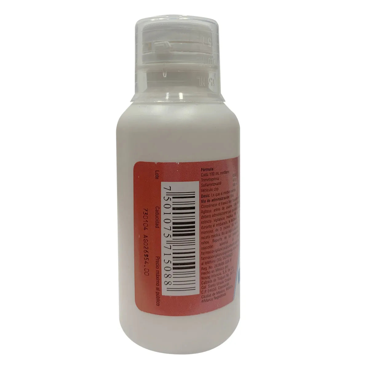 Sulfawal S®, Trimetoprima 40 mg, Sulfametoxazol 200 mg/5 mL, 120 mL Suspensión | Novag®