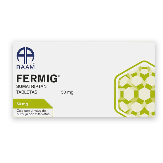 Fermig®, Sumatriptán 50 mg 2 Tabletas | RAAM®