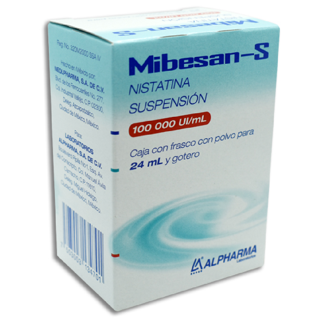 Mibesan-S, Nistatina 100 000 U/mL Suspensión 24 mL | Alpharma®