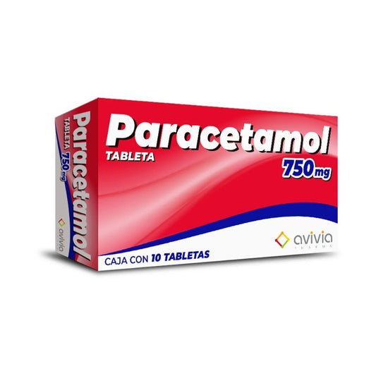 Paracetamol 750 mg 10 Tabletas | Avivia Pharma®