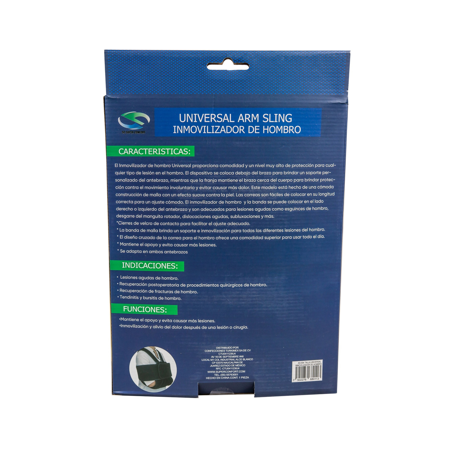 Cabestrillo con Inmovilizador de Hombro Unitalla | Super Confort®
