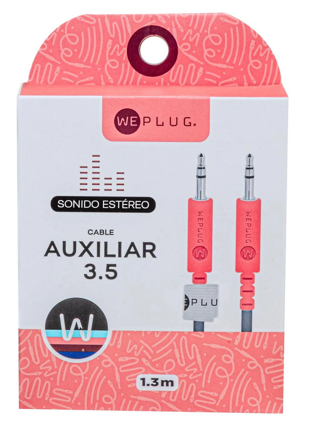 We Plug® Cable Auxiliar 3.5 mm 1.3 mts
