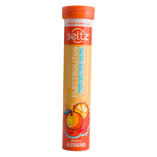 Electrolitos Seltz Sabor Naranja 13 Tabletas Efervescentes