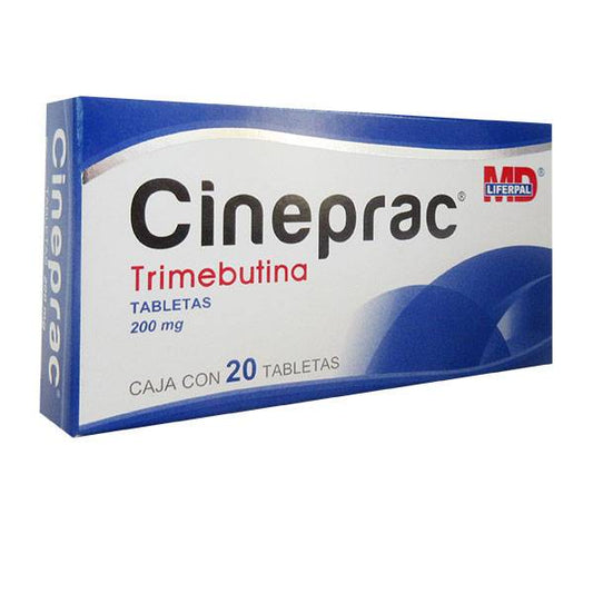 Cineprac®, Trimebutina 200 mg 20 Tabletas | Liferpal MD®