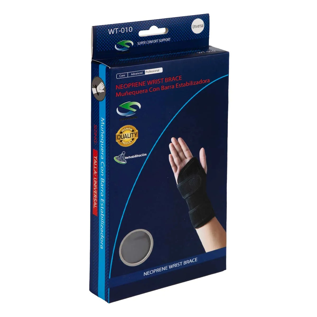 Muñequera Elástica Universal Color Negro | Super Confort®
