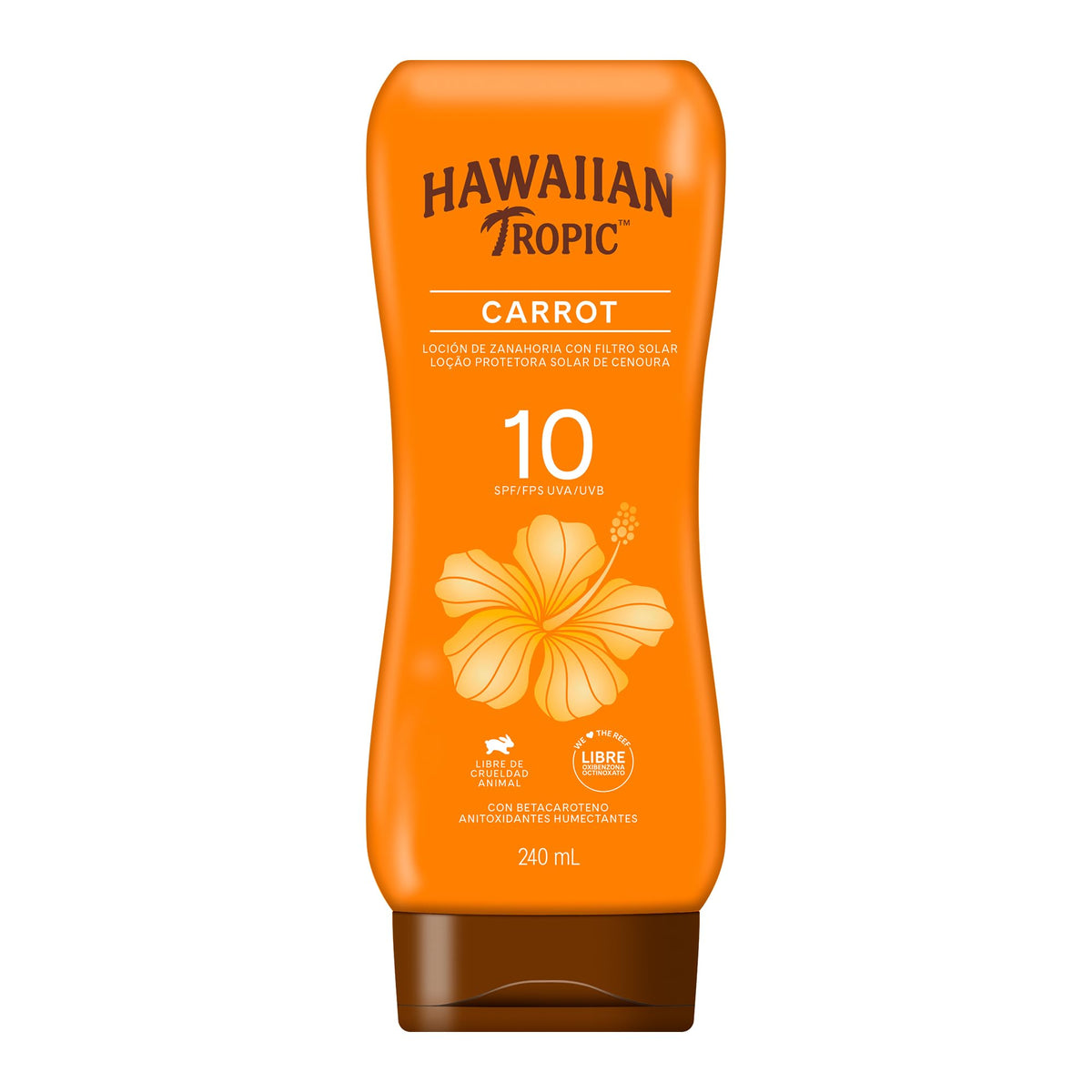 Hawaiian Tropic Carrot FPS 10 Loción Bronceadora con Filtro Solar 240 mL