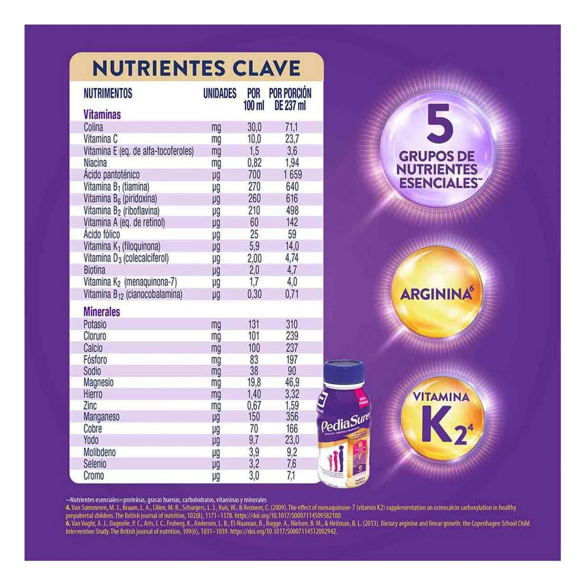 PediaSure® Plus Vainilla 237 mL Suplemento Alimenticio Líquido | Abbott®
