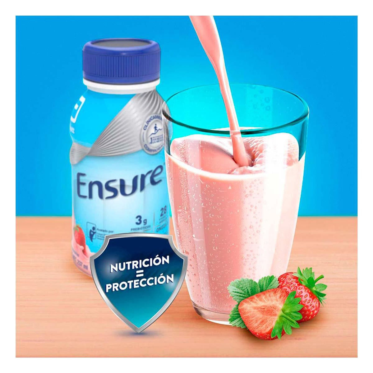 Ensure® Fresa 237 mL Suplemento Alimenticio Líquido | Abbott®