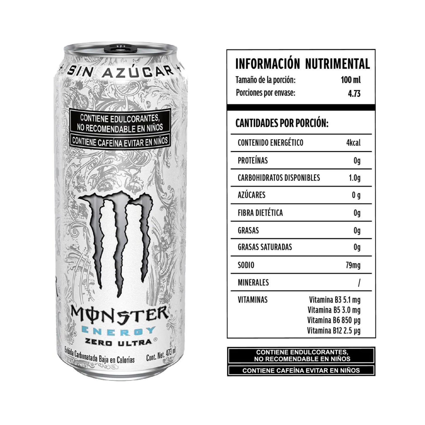 Monster Energy Zero Ultra Sin Azúcar 473 mL