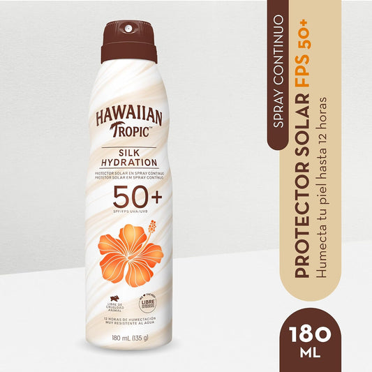 Hawaiian Tropic Silk Hydration FPS 50+ Protector Solar en Spray Continuo 180 mL